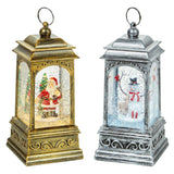 Premier 21cm LED Vintage Lantern with Santa & Tree Water Spinner (Choice of 2)