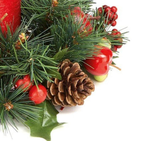 Premier 23cm Apple, Cone & Berry Candle Ring