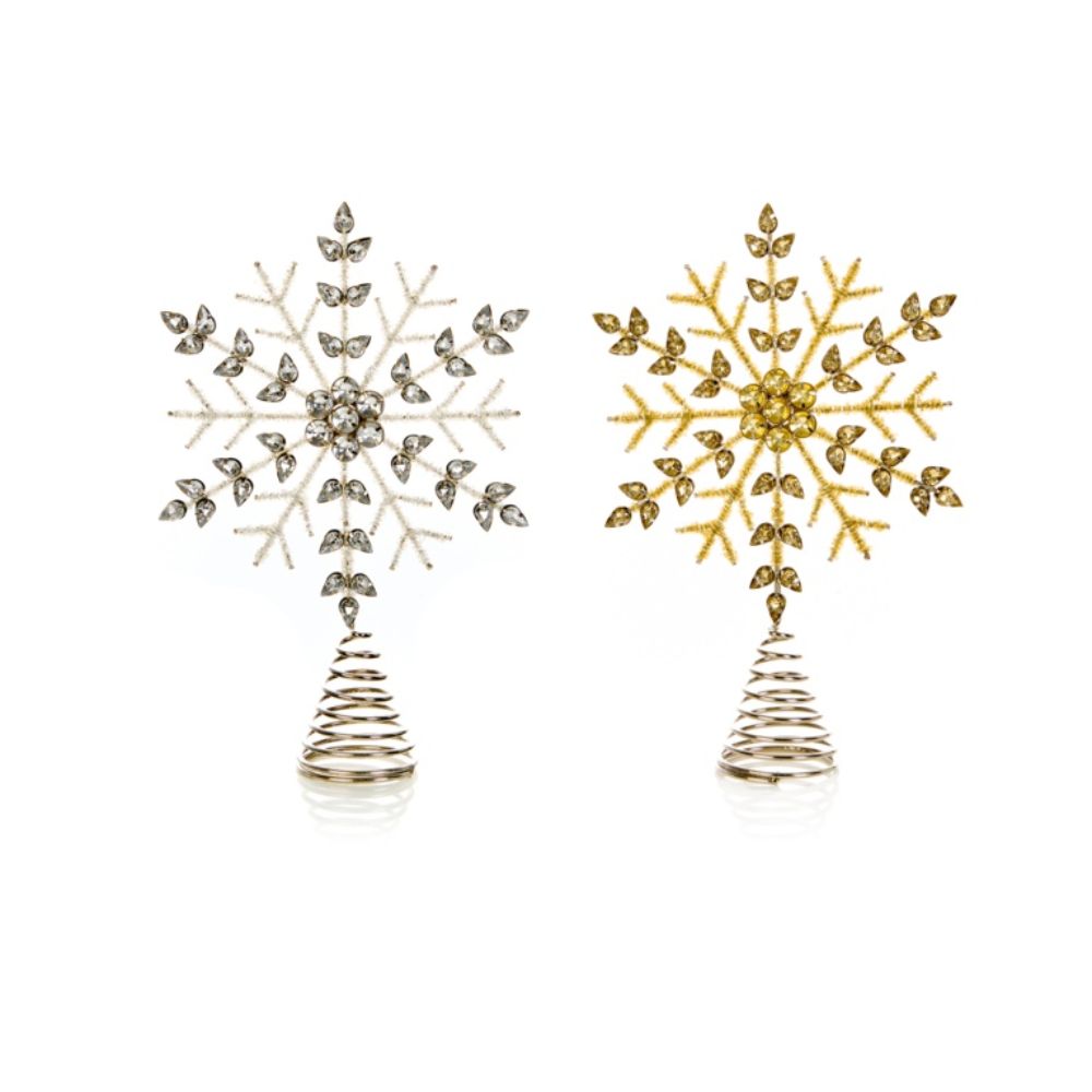 Premier 27cm Beaded Snowflake Tree Topper - (Choice of 2)