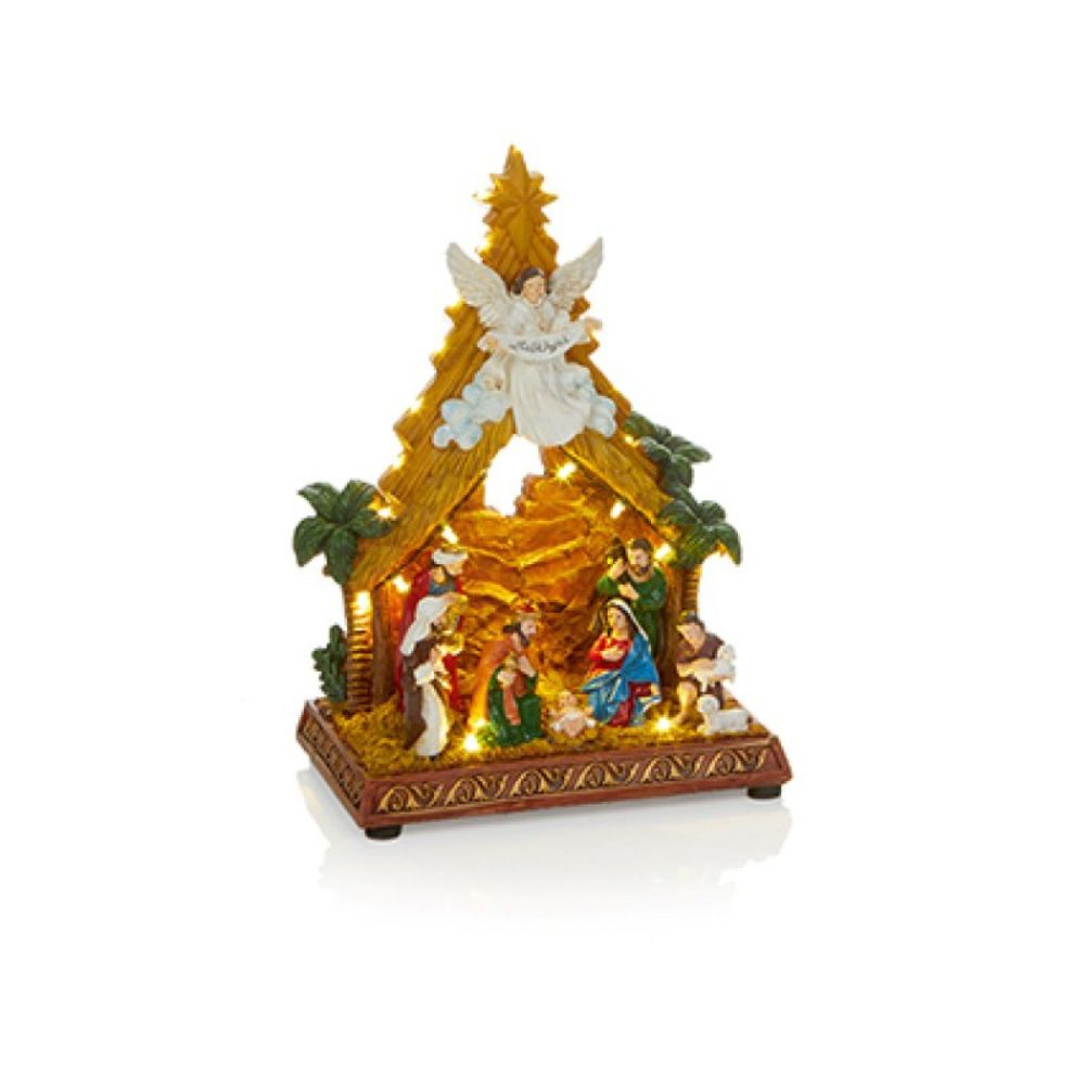 Premier 28cm Battery Operated Lit Animated Musical Christmas Nativity - LB262396
