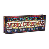 Premier 40cm Battery Operated Merry Christmas Stained Glass