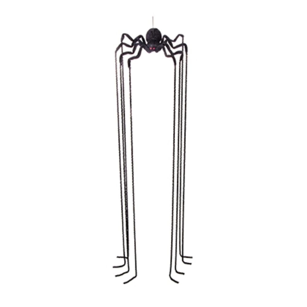 Premier 3.7m Hanging Black Spider with Long Legs Decoration