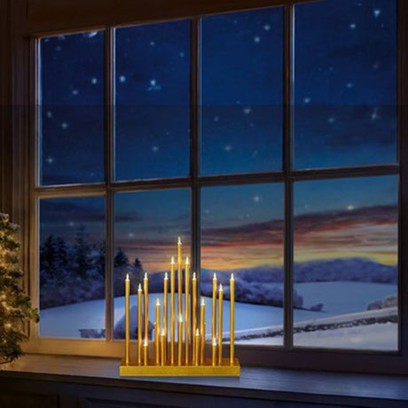 Premier 33cm Gold Candle Bridge with 20 LED