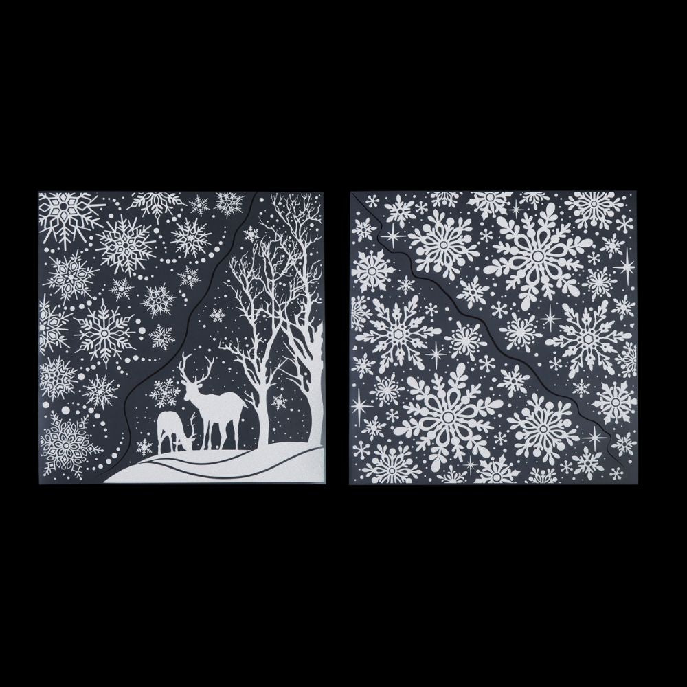 Premier 38cm White Snowflake Window Sticker (Choice of 2)