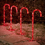 Premier 62cm Battery Operated Candy Cane Path Light - Set of 4