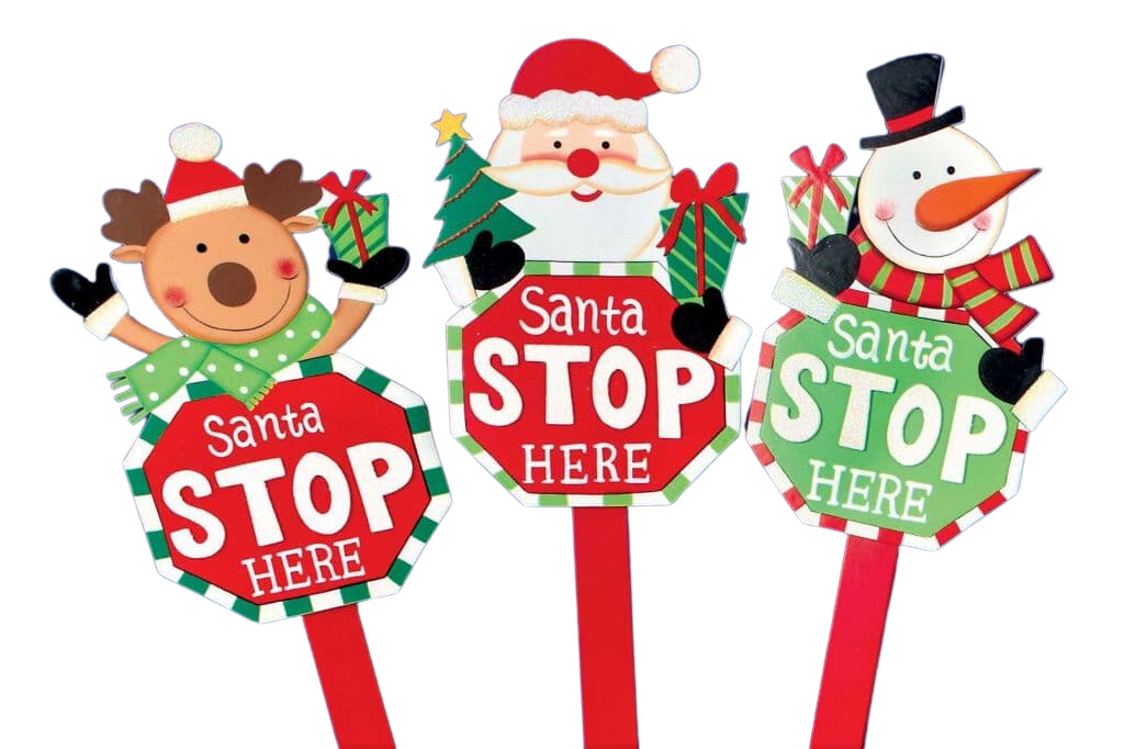 Premier 90cm 'Santa Stop Here' Sign (Choice of 3)