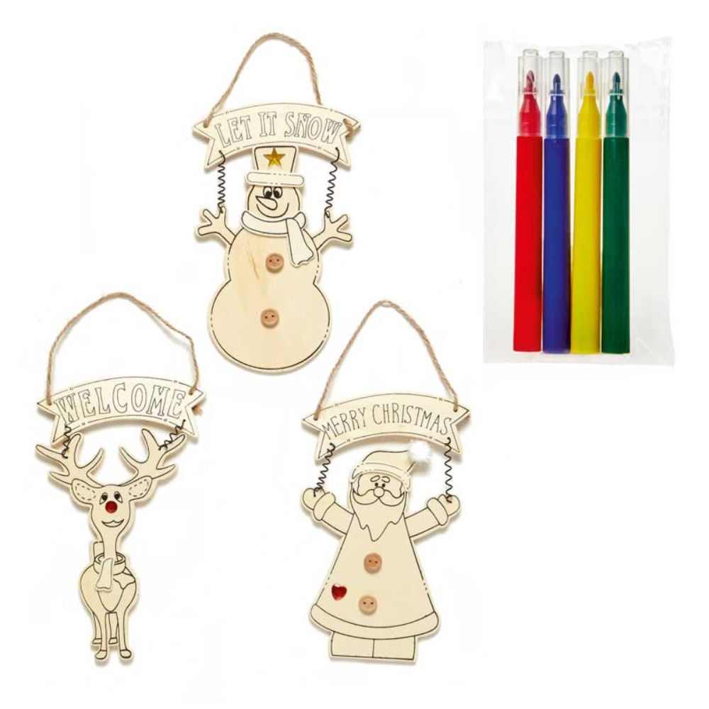 Premier 18cm Colour Your Own Festive Figures