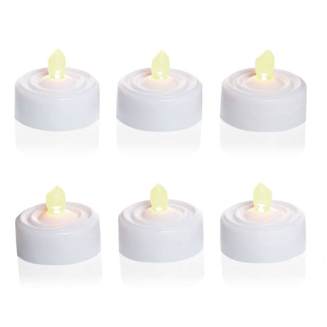 Premier Battery Operated Flickering Tea Lights (Pack of 6)