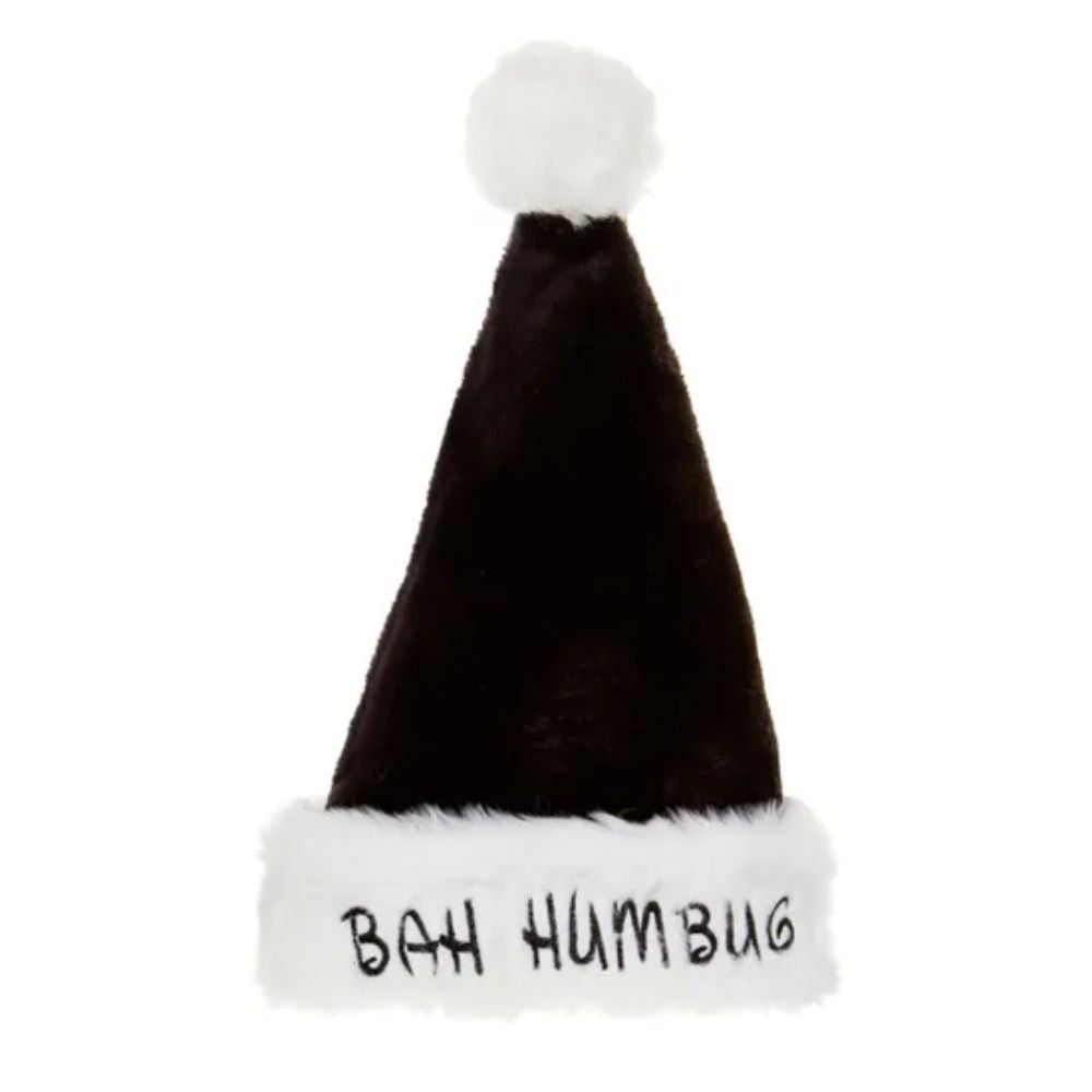 Premier Black Deluxe Bah Humbug Christmas Hat