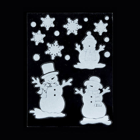 Premier Christmas Flocked Window Stickers (Choice of 3)