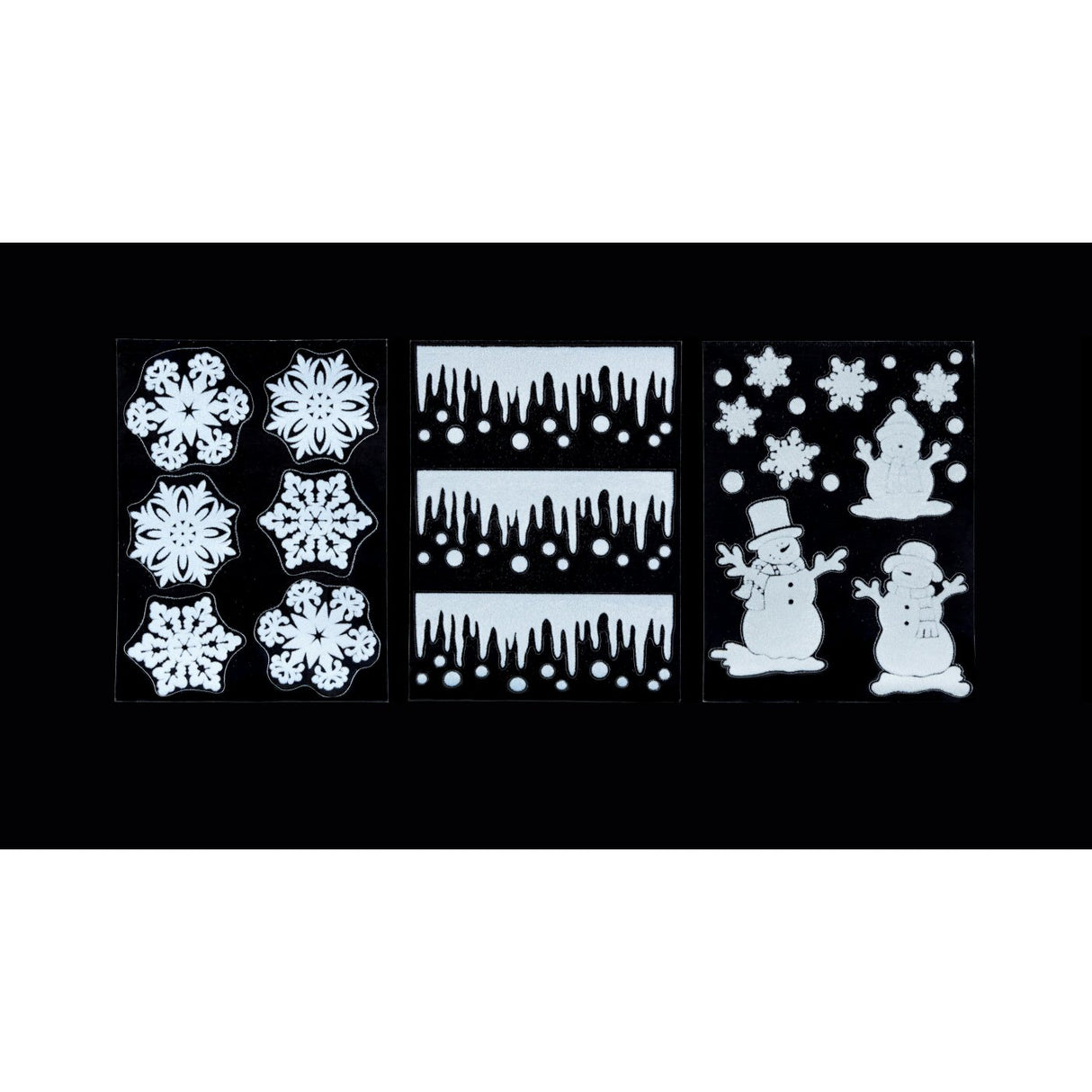 Premier Christmas Flocked Window Stickers (Choice of 3)