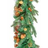 Premier Decorations 180cm Orange & Pinecone Garland