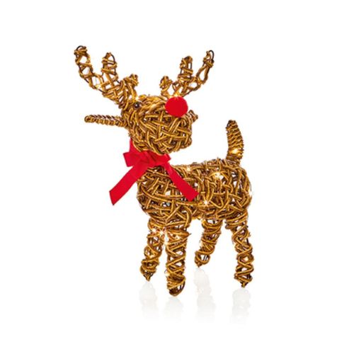 Premier Decorations 37cm LED Lit Reindeer Ornament - Warm White - LB243305