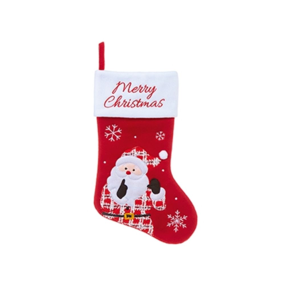 Premier Decorations 45cm Red & White Stocking (Choice of 2)