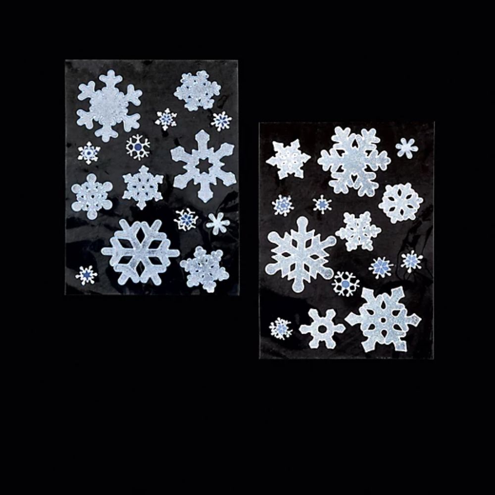 Premier White Glitter Effect Snowflake Wall Stickers
