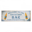 Primus Backyard Bar Hanging Metal Wall Sign - Old Railway Line Garden Centre