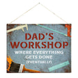 Primus Dad's Workshop Hanging Metal Wall Sign - Old Railway Line Garden Centre