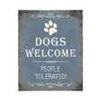 Primus Dogs Welcome Hanging Metal Wall Sign - Old Railway Line Garden Centre