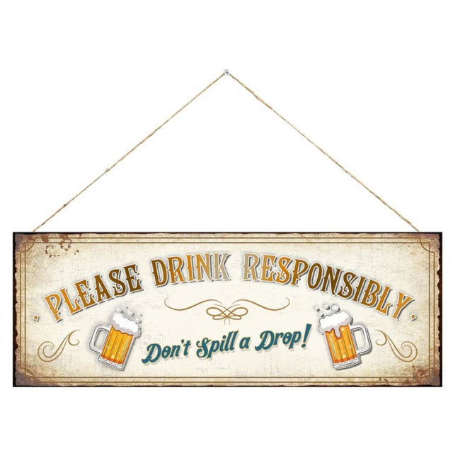 Primus Drink Responsibly Hanging Wall Sign - Old Railway Line Garden Centre