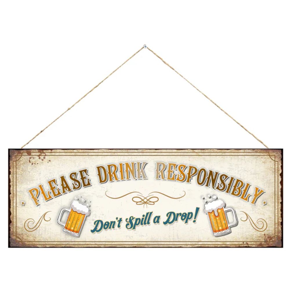 Primus Drink Responsibly Hanging Wall Sign