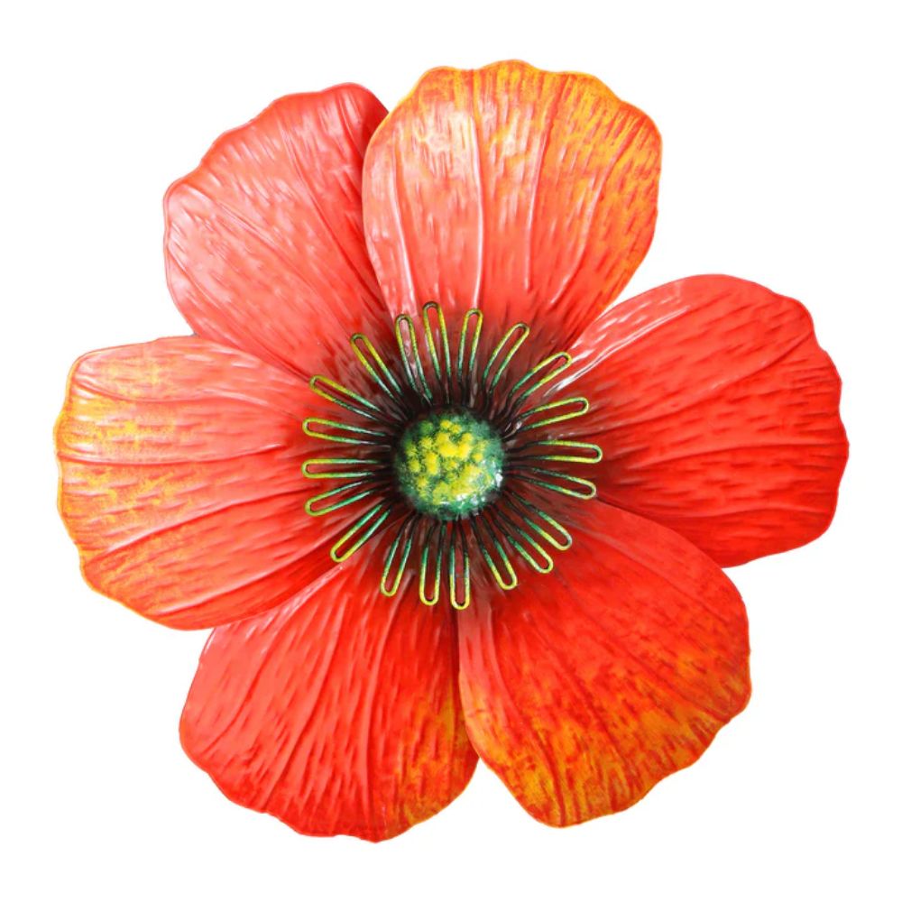 Primus Large Metal Wall Mounted Poppy