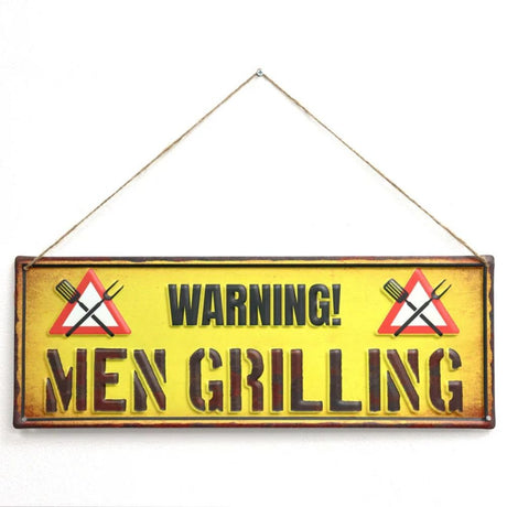 Primus Men Grilling Hanging Metal Wall Sign - Old Railway Line Garden Centre