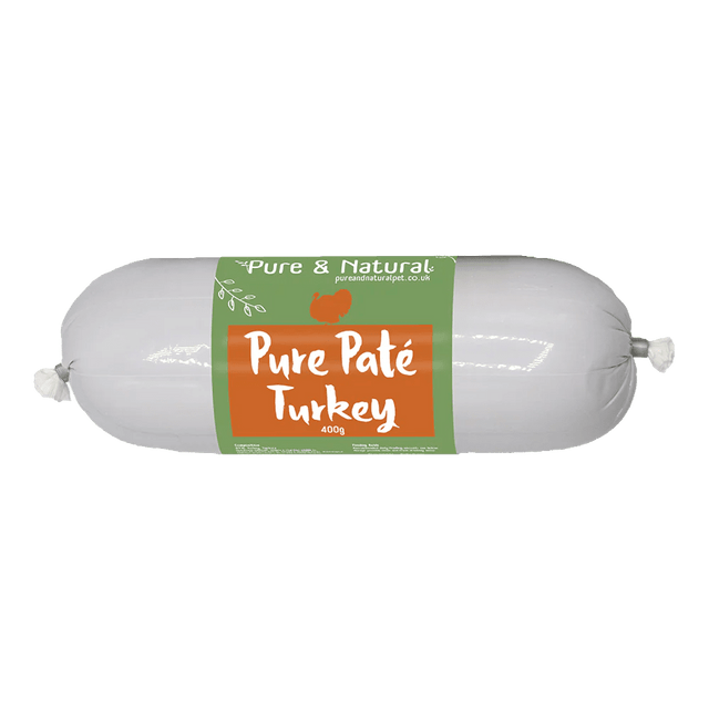 Pure & Natural 400g Turkey Pate Sausage for Dogs - Old Railway Line Garden Centre