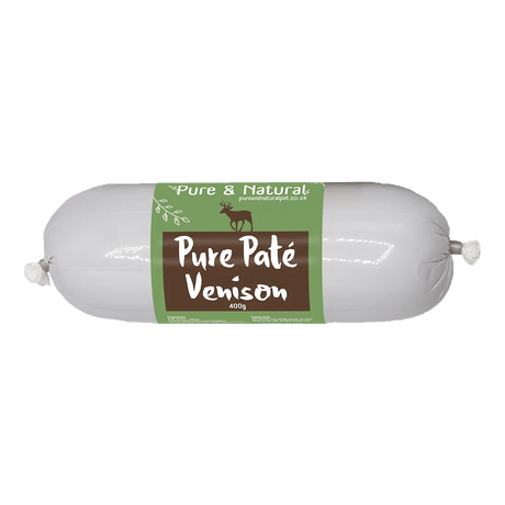 Pure & Natural 400g Venison Pate Sausage for Dogs - Old Railway Line Garden Centre