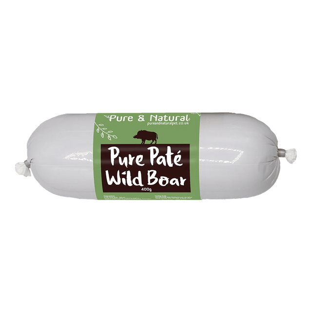 Pure & Natural 80g Wild Boar Pate Sauage for Dogs - Old Railway Line Garden Centre