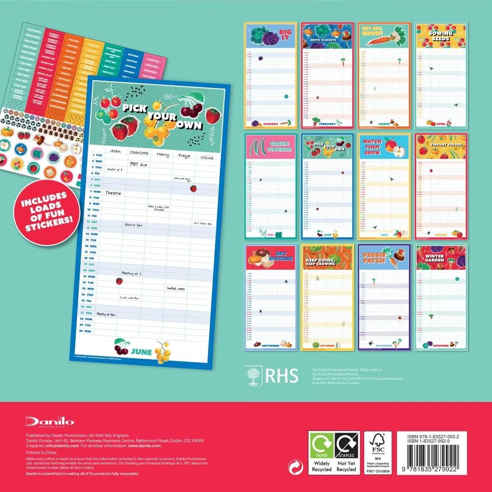 RHS 2027 Family Organiser Wall Calendar