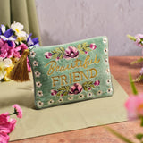 Richard Lang 20cm Beautiful Friend Flower Embroidery Coin Purse - Old Railway Line Garden Centre