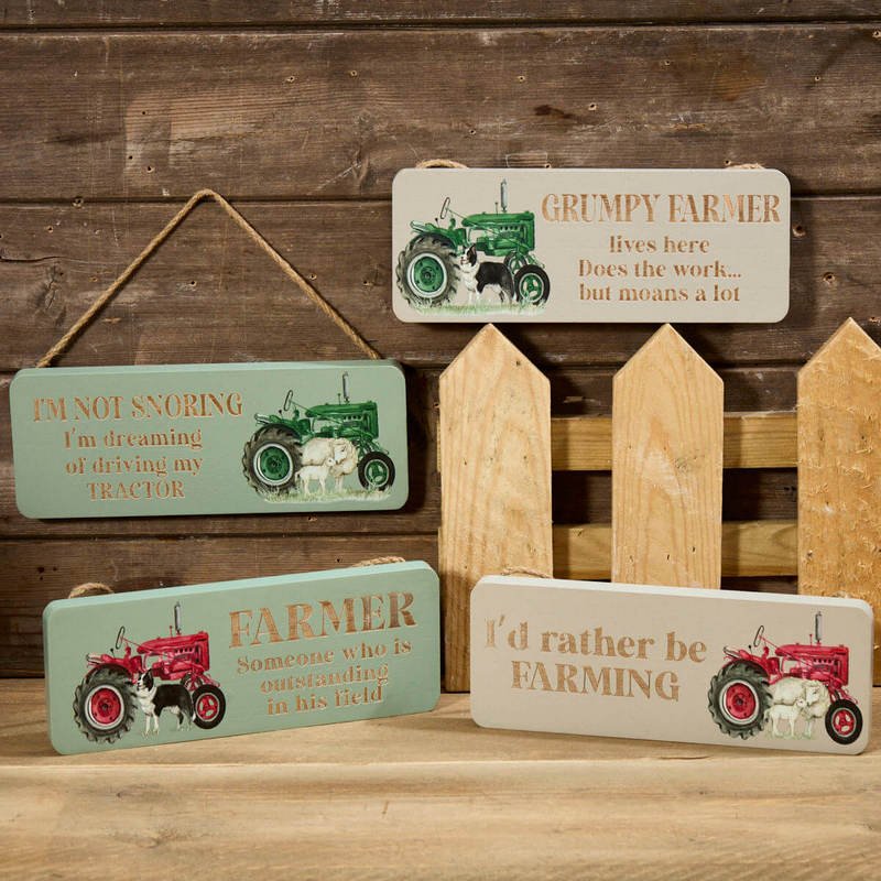 Richard Lang Farm Tractor Plaque (Choice of 4) - Old Railway Line Garden Centre