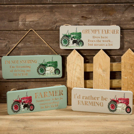 Richard Lang Farm Tractor Plaque (Choice of 4) - Old Railway Line Garden Centre