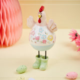 Richard - Lang - floral - chicken - ornament - welly - boots - large - Old Railway Line Garden Centre