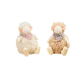 Richard Lang Sitting Sheep with Floral Scarf Ornament - Old Railway Line Garden Centre