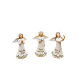 Richard Langs 10.5cm White Polyresin Christmas Angel Ornament (Choice of 3)