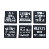 Richard Langs 10cm 'Grumpy Old Man' Slate Coaster (Choice of 6)
