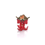Richard Langs 11cm Robin Resin Bow Ornament - 7RX113