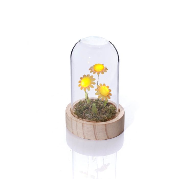 Richard Lang 14cm Sunflower Glass Dome LED Ornament