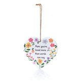 Richard Lang 15cm Bright & Beautiful Ceramic 'Mum You're Loved' Hanging Heart