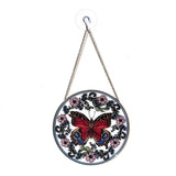 Richard Lang 16cm Garden Birds Butterfly Glass Hanging Suncatcher