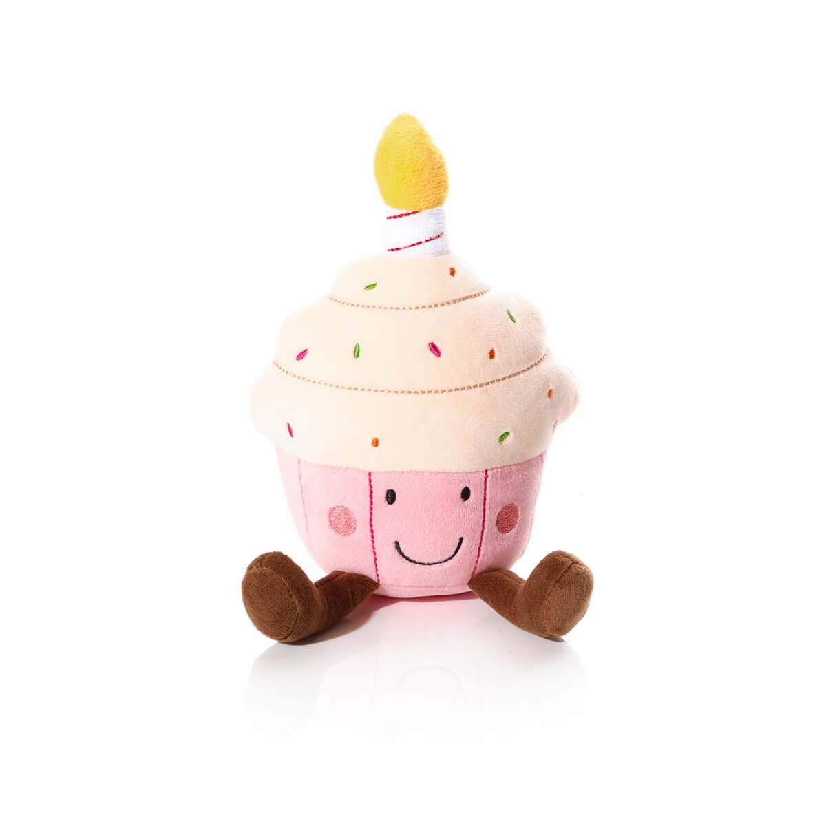 Richard Langs 17cm Foodie Birthday Cupcake Soft Plush Toy - Old Railway Line Garden Centre