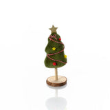 Richard Langs 18cm Fabric Christmas Tree with Wooden Base Ornament