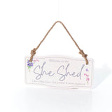 Richard Langs 24cm Cottage Garden 'She Shed' Wooden Plaque