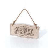 Richard Langs 24cm 'Grumpy Old Man Shed'  Wooden Plaque