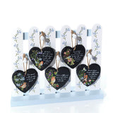 Richard Langs 10cm Garden Birds 'Garden Quotes' Heart Plaque (Choice of 5)