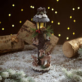 Richard Langs 30cm Resin LED Lampost with Animals Ornament