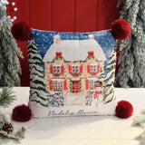 Richard Langs Christmas 35cm Nadolig Llawen Christmas Cottage Cushion