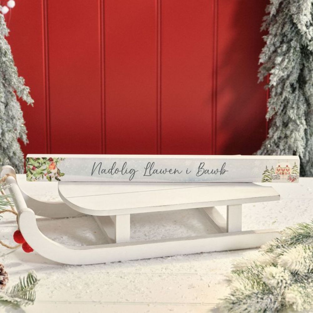 Richard Langs 42cm 'Nadolig Llawen i Bawb' Ceramic Block