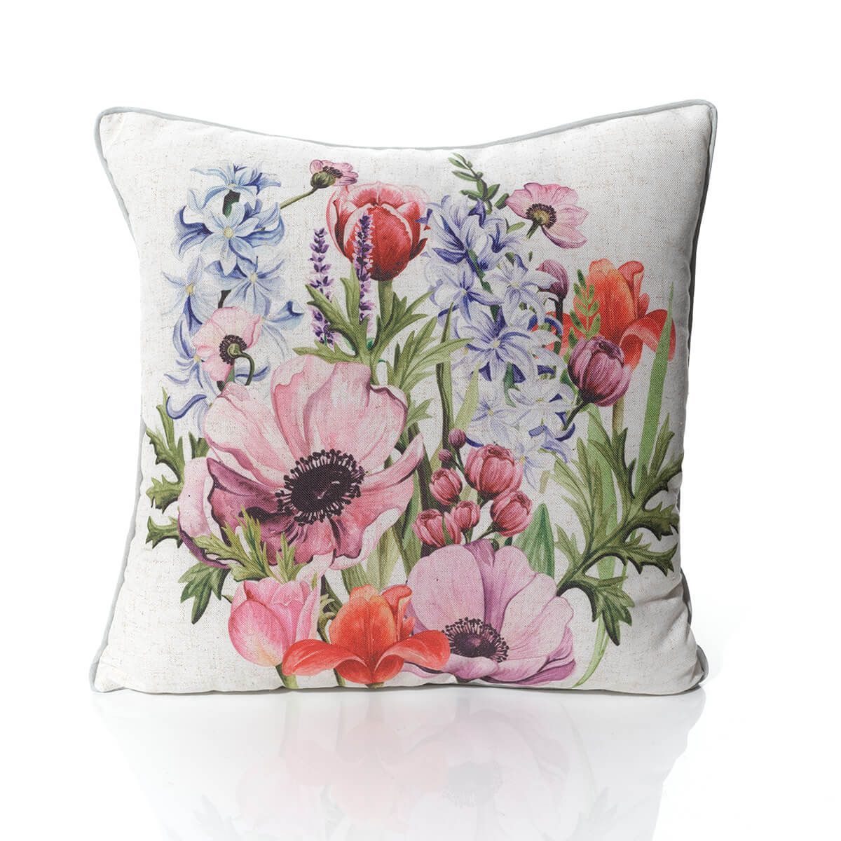 Richard Lang 45cm Floral Serenade Mixed Flowers Printed Cushion with Zip